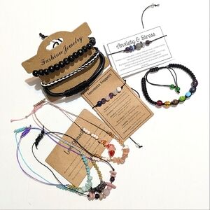 Lot Of Colorful Beaded Healing Reiki Bracelets